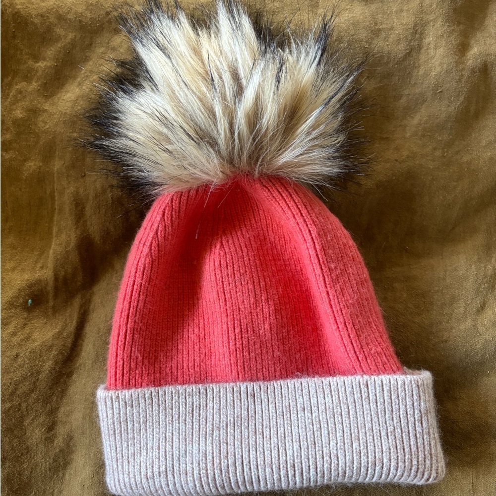 Cozy Pink Knit Pom-Pom Beanie